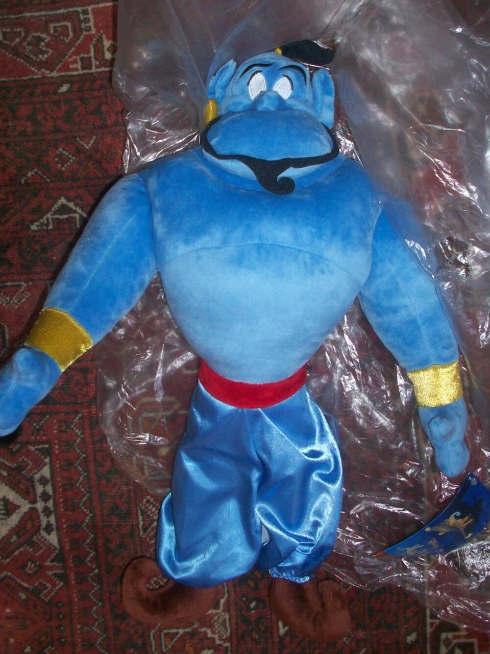 new Disney Store Large 18" Blue Genie Plush From Aladdin - Stuffed Toy Doll